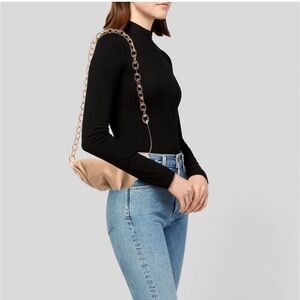 Bottega Veneta Leather Belt Chain Pouch Bag, Tan